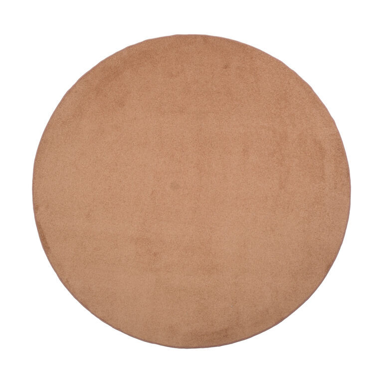 Cognac klaslokaal vloerkleed rond 200cm