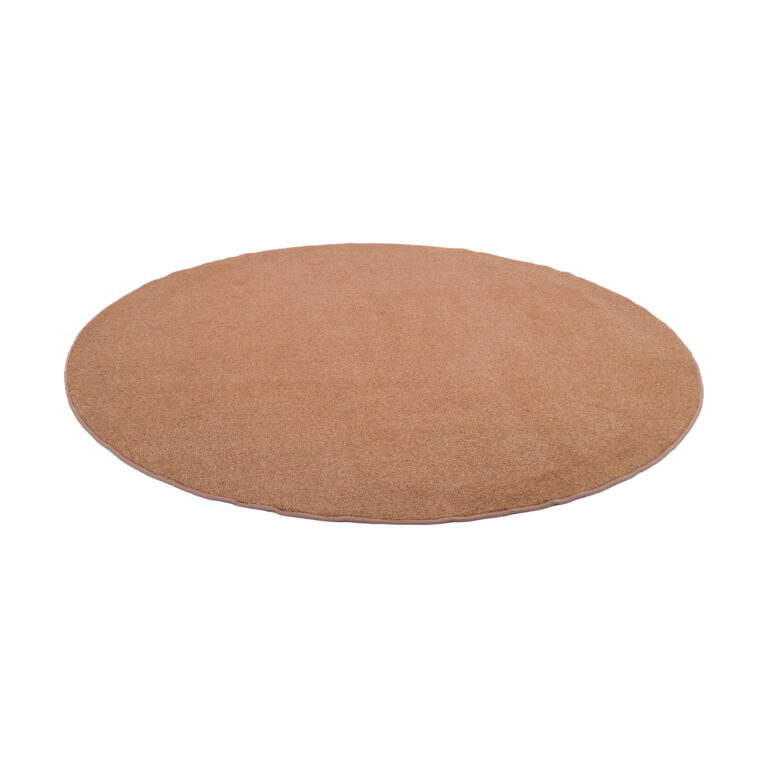 Cognac klaslokaal vloerkleed rond 200cm